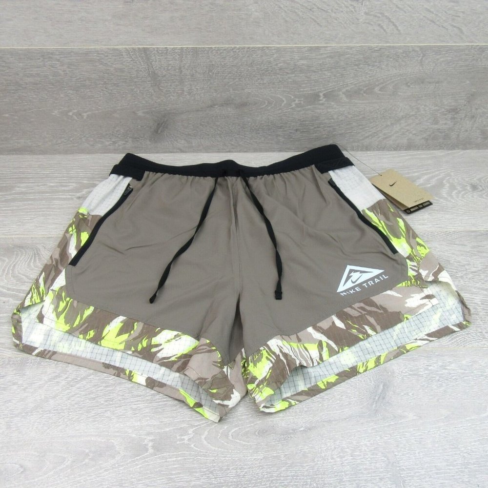 Nike Flex Stride Trail 5" Running Shorts Men's Size Large Olive NEW - Picture 2 of 13